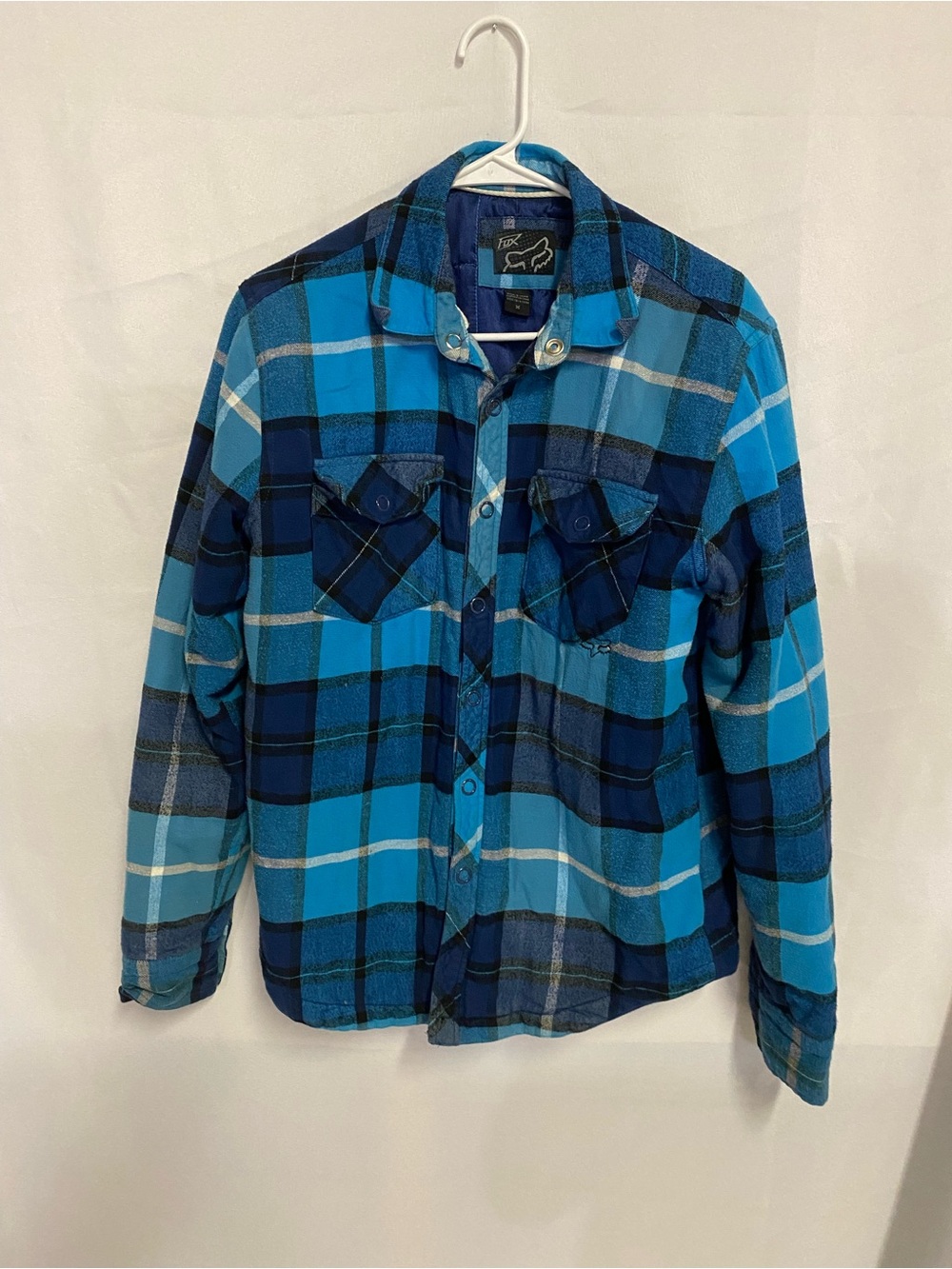 Fox Blue Plaid Flannel Jacket